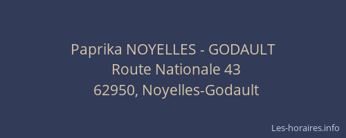 Paprika NOYELLES - GODAULT