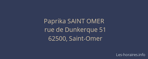 Paprika SAINT OMER