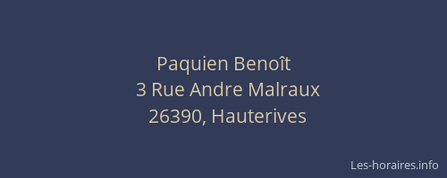 Paquien Benoît