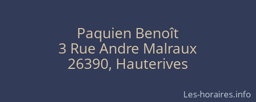 Paquien Benoît