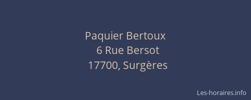 Paquier Bertoux