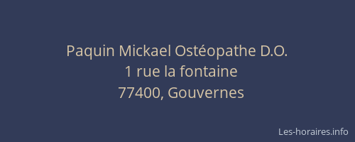 Paquin Mickael Ostéopathe D.O.