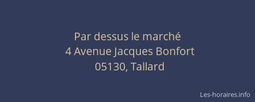 Par dessus le marché