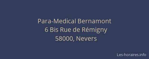 Para-Medical Bernamont