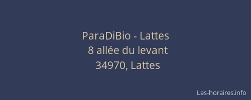 ParaDiBio - Lattes