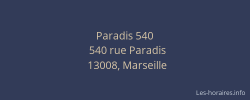 Paradis 540