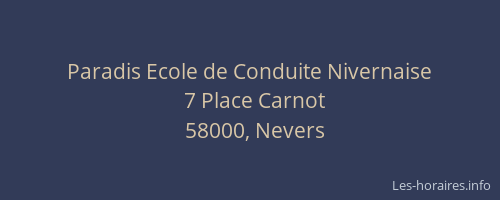 Paradis Ecole de Conduite Nivernaise