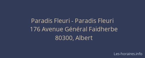 Paradis Fleuri - Paradis Fleuri