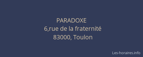 PARADOXE