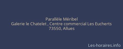 Parallèle Méribel