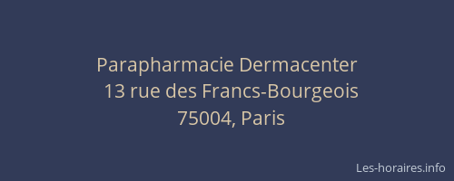 Parapharmacie Dermacenter