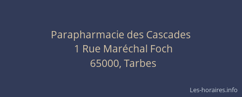 Parapharmacie des Cascades