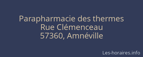 Parapharmacie des thermes