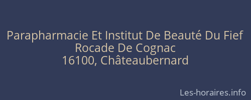 Parapharmacie Et Institut De Beauté Du Fief