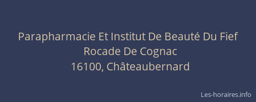 Parapharmacie Et Institut De Beauté Du Fief