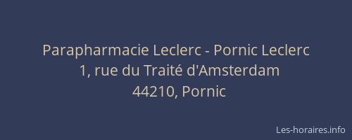 Parapharmacie Leclerc - Pornic Leclerc