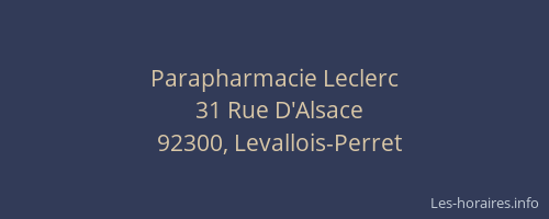 Parapharmacie Leclerc