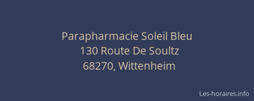 Parapharmacie Soleil Bleu