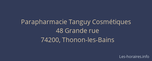 Parapharmacie Tanguy Cosm&eacute;tiques