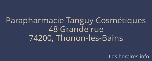 Parapharmacie Tanguy Cosmétiques