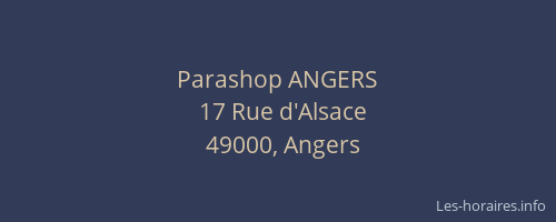 Parashop ANGERS