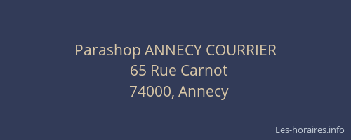 Parashop ANNECY COURRIER