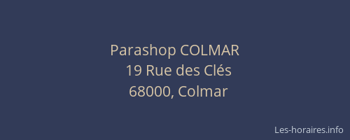Parashop COLMAR
