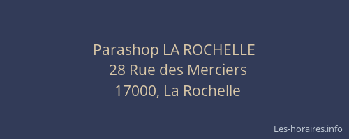 Parashop LA ROCHELLE