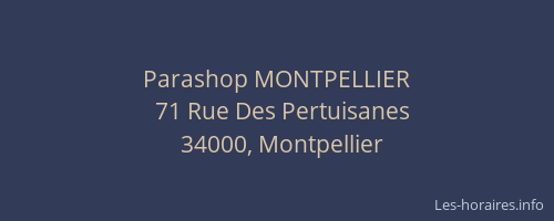 Parashop MONTPELLIER