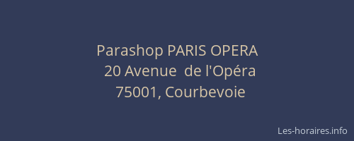 Parashop PARIS OPERA