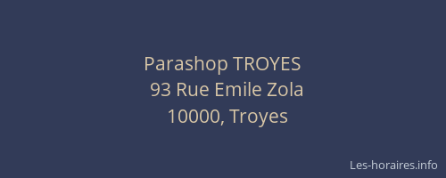 Parashop TROYES