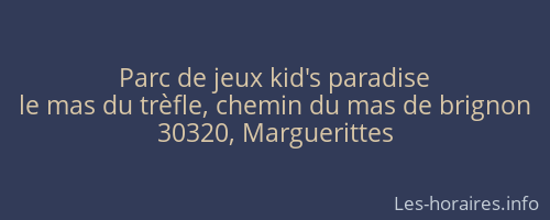 Parc de jeux kid's paradise