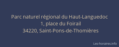 Parc naturel régional du Haut-Languedoc