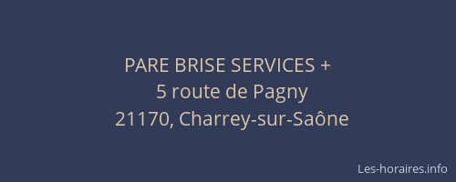 PARE BRISE SERVICES +