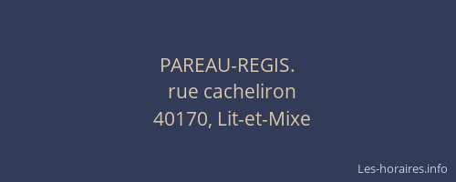 PAREAU-REGIS.