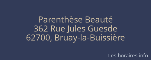 Parenthèse Beauté