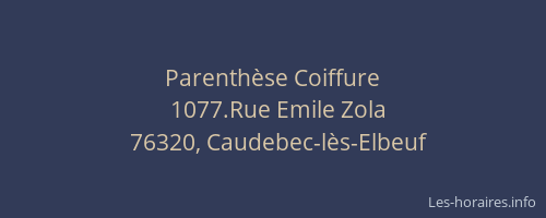 Parenthèse Coiffure