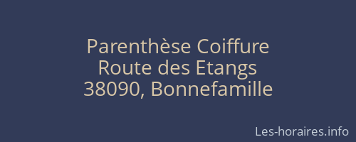 Parenthèse Coiffure