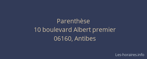 Parenthèse