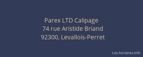 Parex LTD Calipage
