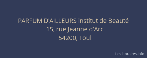 PARFUM D'AILLEURS institut de Beauté