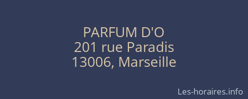 PARFUM D'O