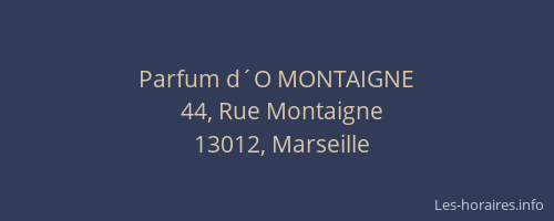 Parfum d´O MONTAIGNE