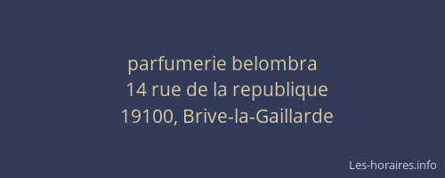 parfumerie belombra