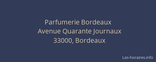 Parfumerie Bordeaux
