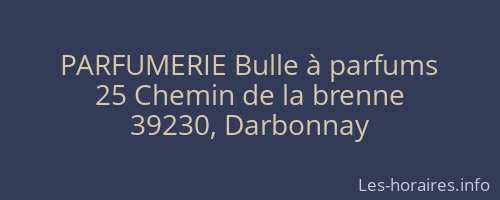PARFUMERIE Bulle à parfums
