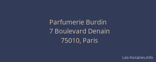 Parfumerie Burdin