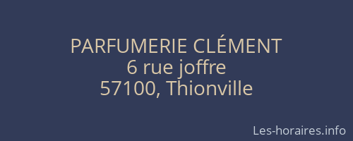 PARFUMERIE CLÉMENT