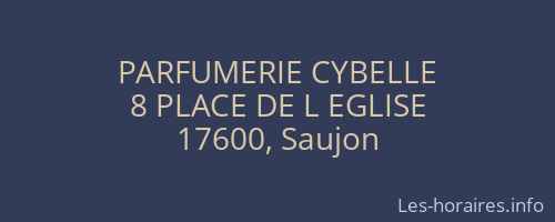 PARFUMERIE CYBELLE