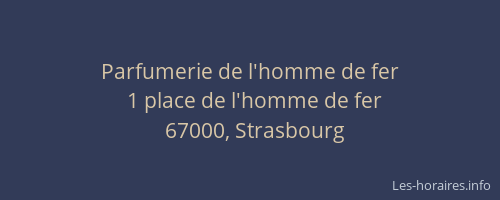 Parfumerie de l'homme de fer
